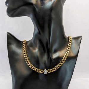 گردنبند کارتیه نگین اشکی | فروشگاه اینترنتی گلدید