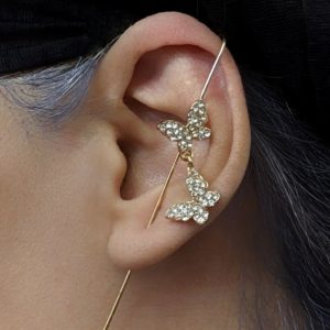 گوشواره کراس پروانه | فروشگاه اینترنتی گلدید