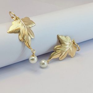 گوشواره برگ طلایی | فروشگاه اینترنتی گلدید