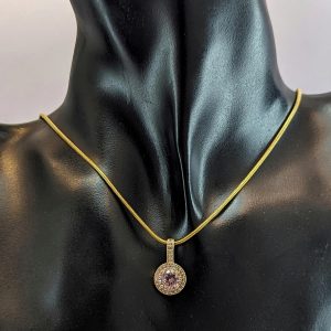 گردبند نگین صورتی | فروشگاه اینترنتی گلدید
