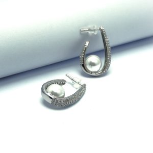 گوشواره تمام نگین مرواریدی | فروشگاه اینترنتی گلدید