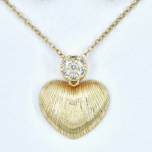 گردنبند قلب خط دار | فروشگاه اینترنتی گلدید