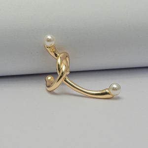 گوشواره ایرکاف طرح گره و مروارید | فروشگاه اینترنتی گلدید